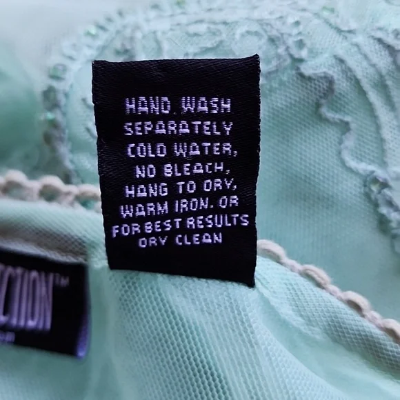 The Pyramid Collection Mint Green Sheer Dress - Picture 6 of 7